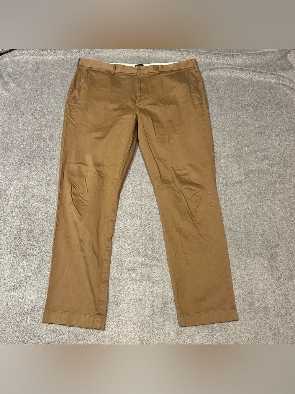 J.Crew 770 Straight Fit Chino Pants Mens 38x32 Brown Cotton Stretch Flat Front